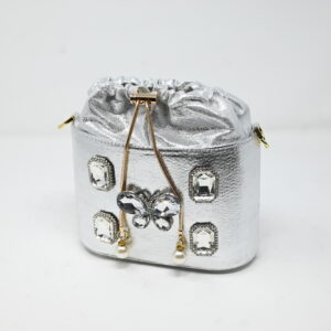 Crystal Butterfly Bucket Bag